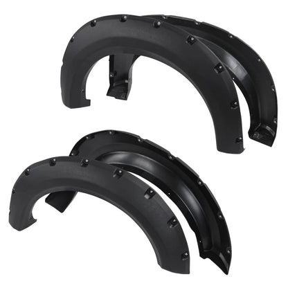 Offroad Pocket Rivet Style Black Wheel Fender Flares for Ford F150 (2009–2014)