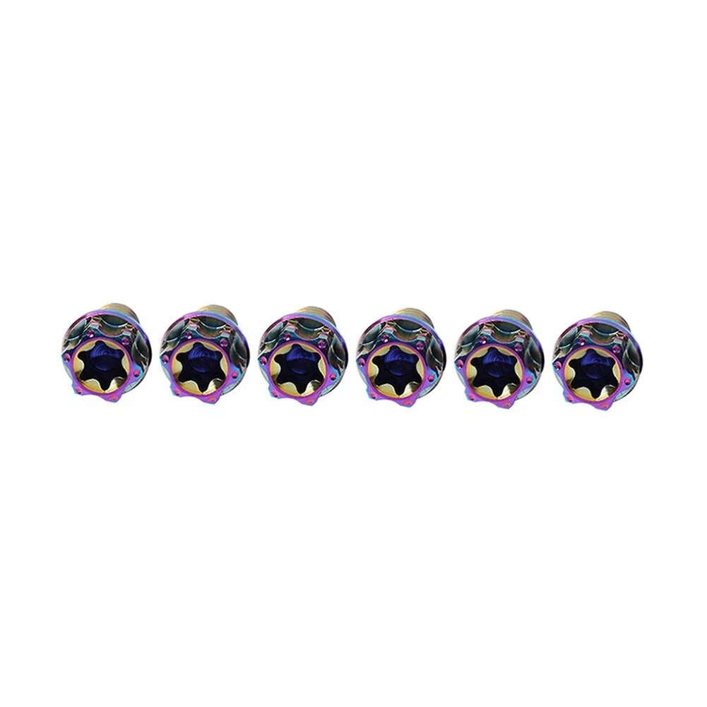 6pcs M8x40mm Titanium Torx Head Flange Bolts for Motorcycle Bike