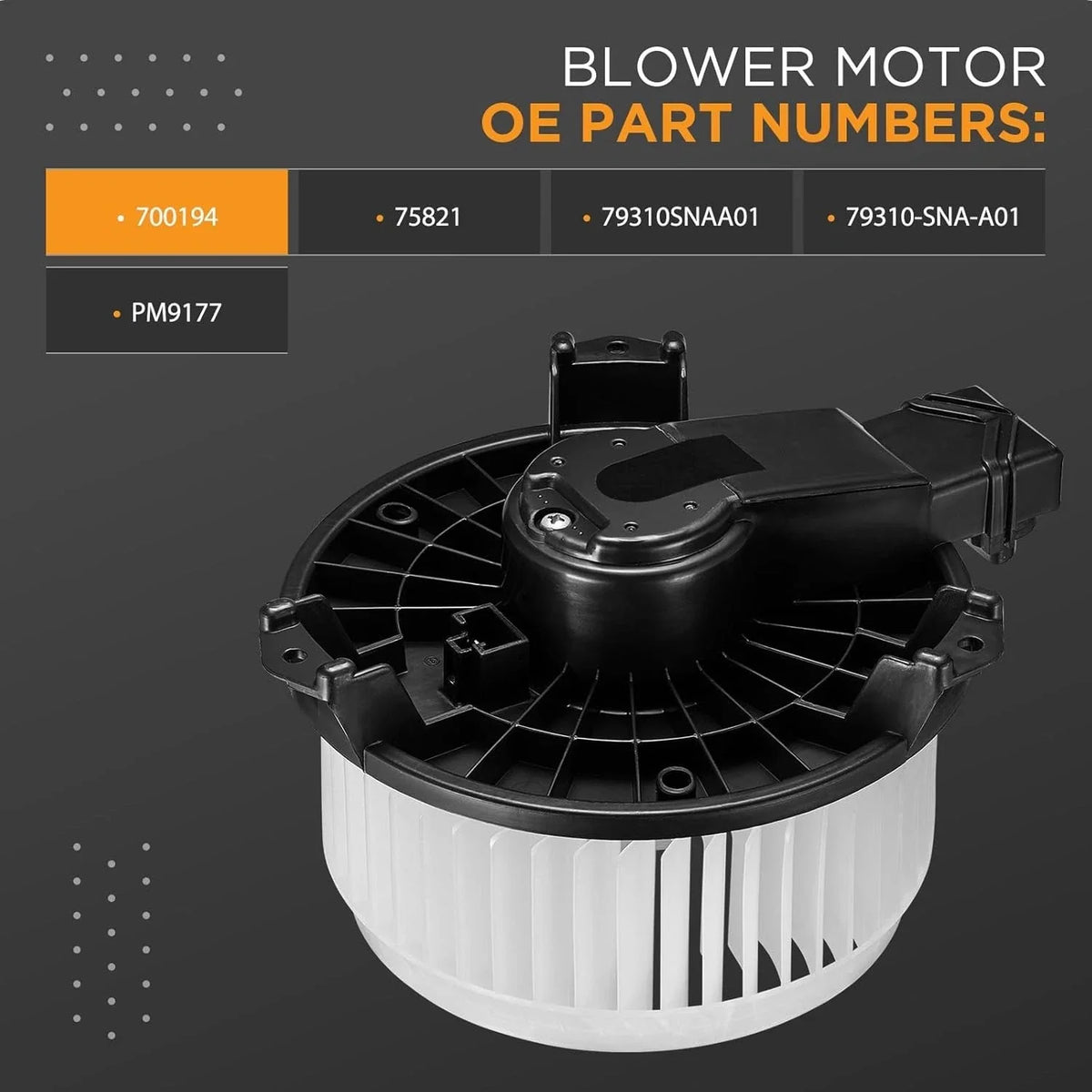 Heater Blower Motor w/ Fan Cage for Honda Civic (2006–2011) & Jeep Wrangler
