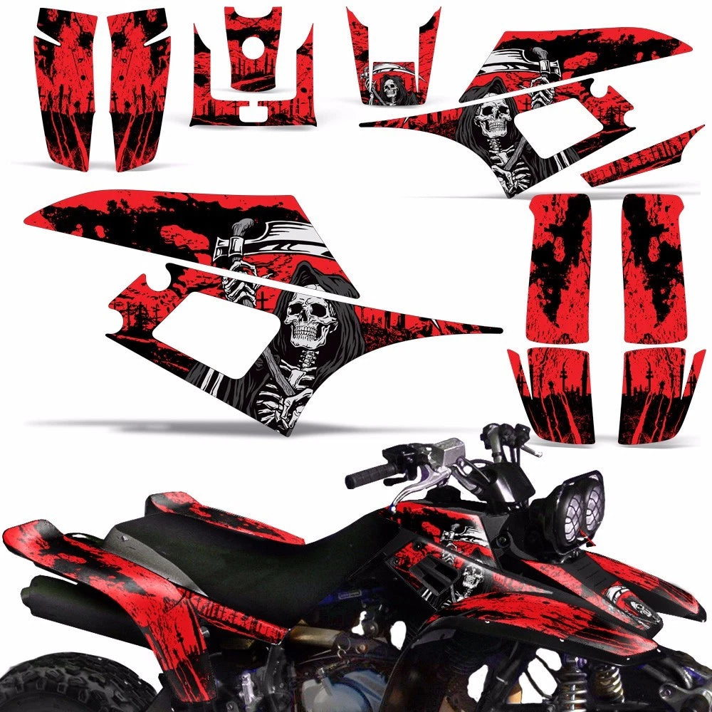Decal Graphic Kit for Yamaha Warrior 350 (1987–2004) REAP RED Wrap