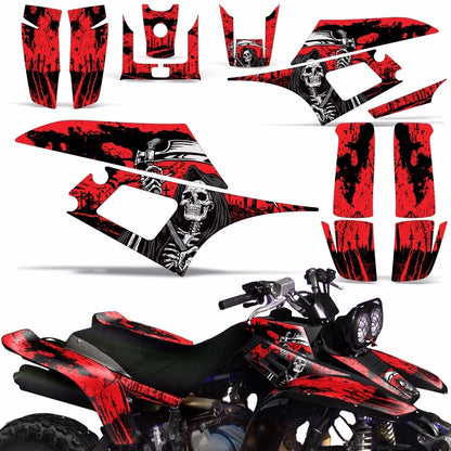 Decal Graphic Kit for Yamaha Warrior 350 (1987–2004) REAP RED Wrap