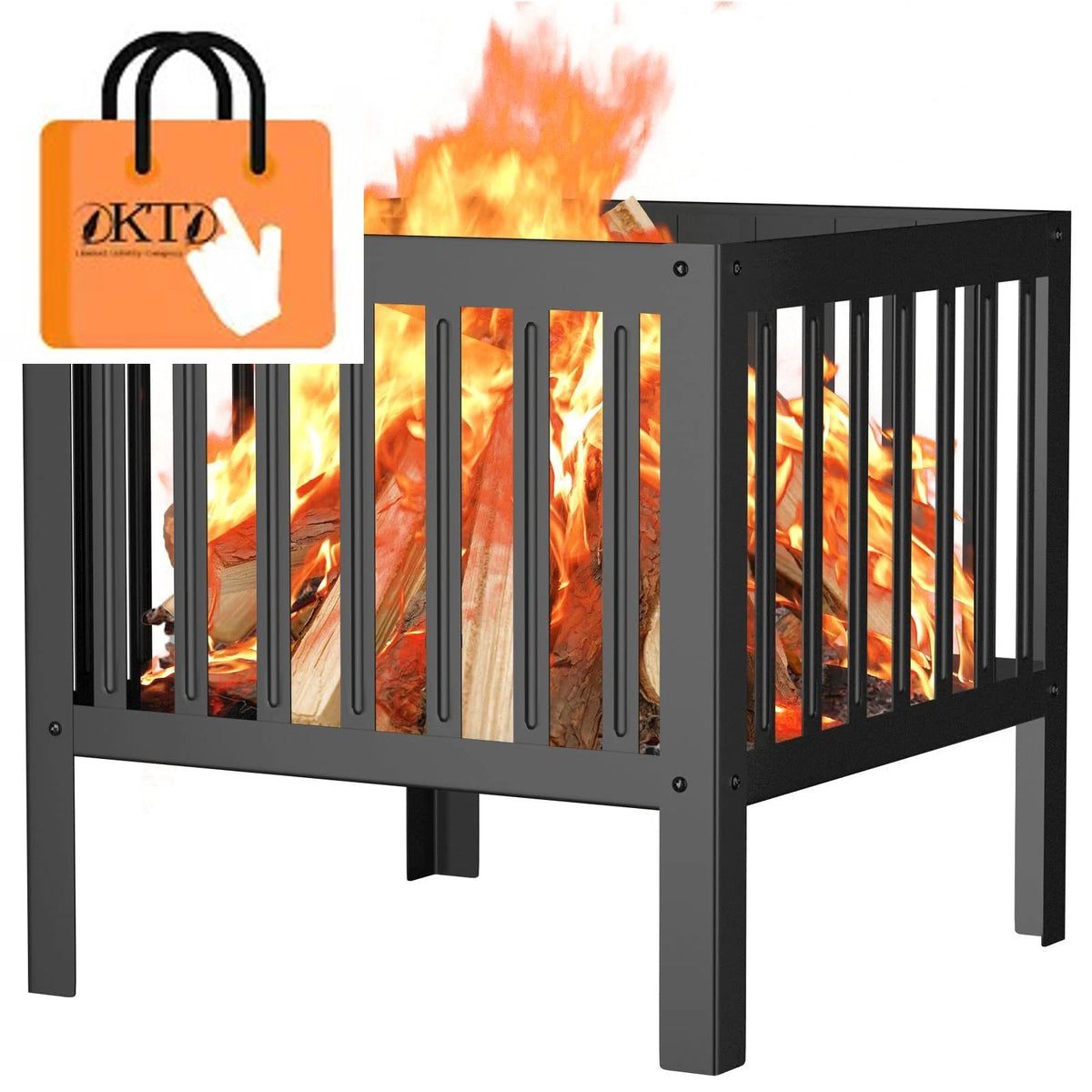 16-Inch Square Steel Grating Fire Pit for Fire Pits