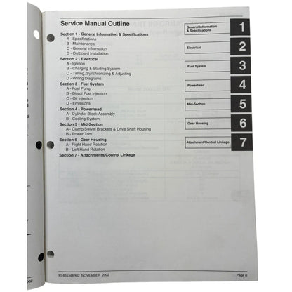 Direct Fuel Injection Service Manual for Mercury OptiMax 200/225 (1999–2006)