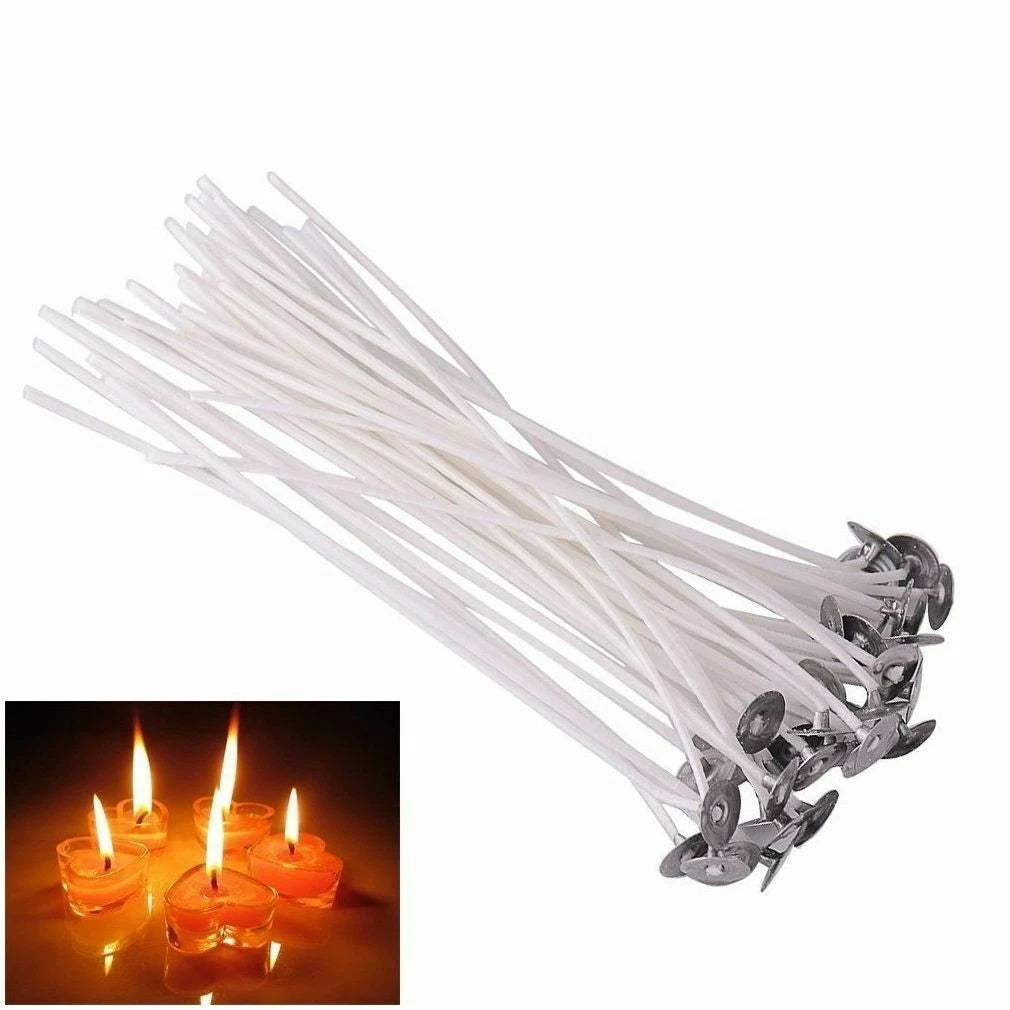 Set of 40 Candle Wicks 20cm Cotton Core for Candle Making Supplies