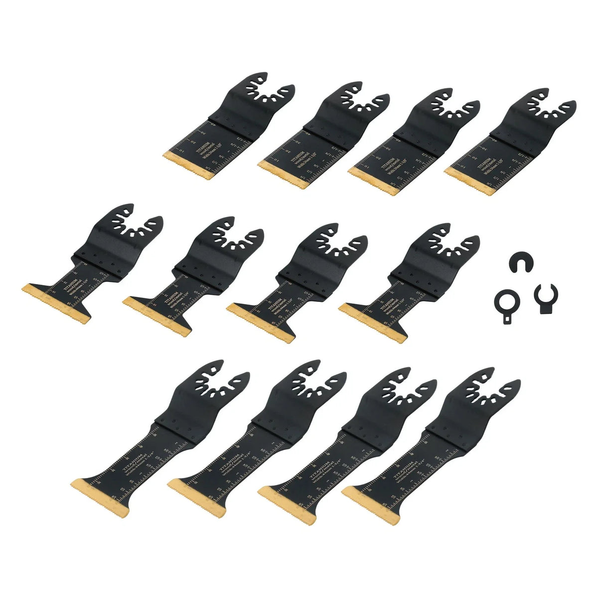 Set of 12 Oscillating Saw Blades for Metal Wood
