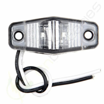 2X Clear Lens Amber LED Mini Side Marker Clearance Lamp 2.5''
