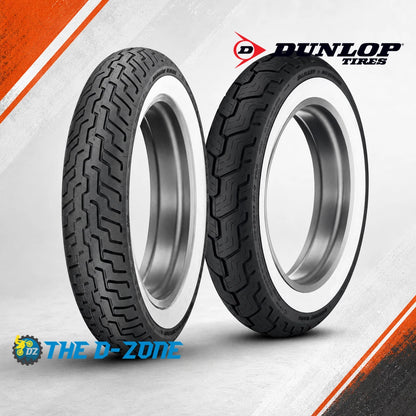 Set of 2 Dunlop D402 White Wall MT90B16 Tires for Harley-Davidson (45006380)