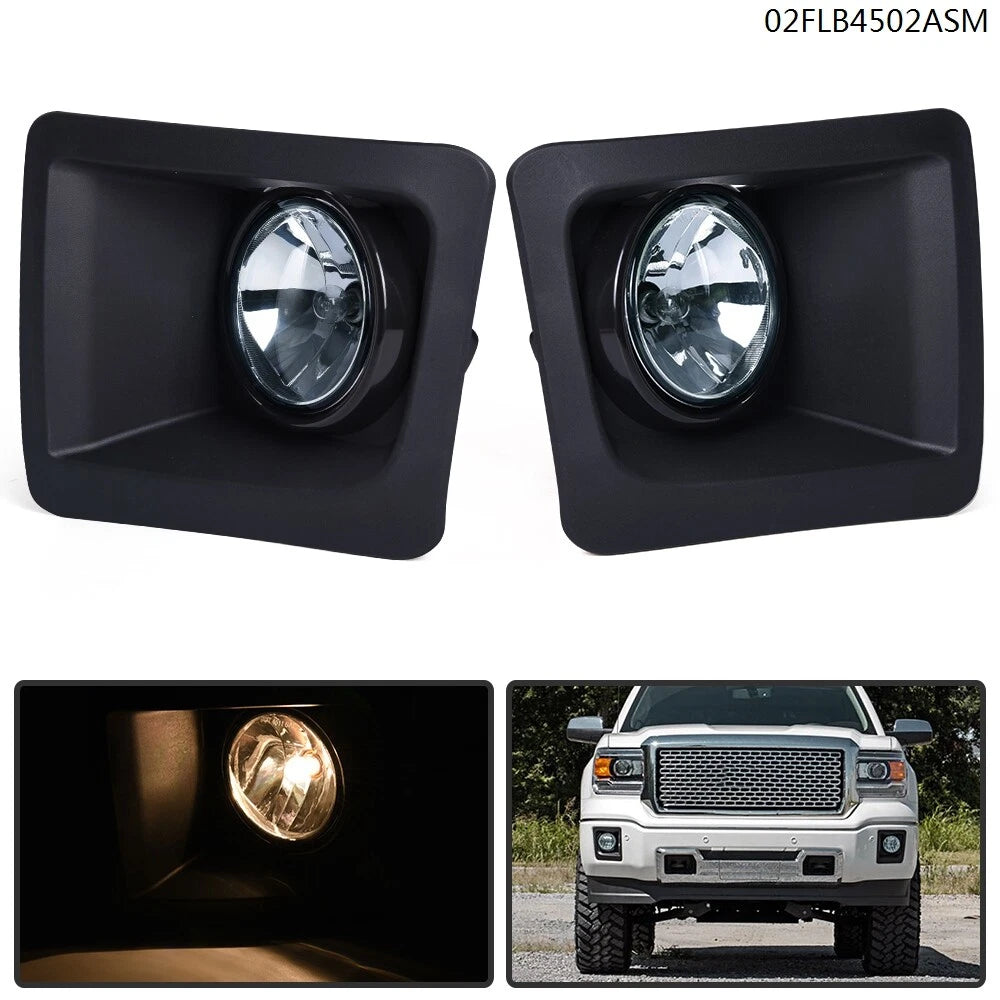 Set of 2 Fog Lights for GMC Sierra 1500 (2014–2015) 02FLB4502ASM, GM1039169, GM1038169
