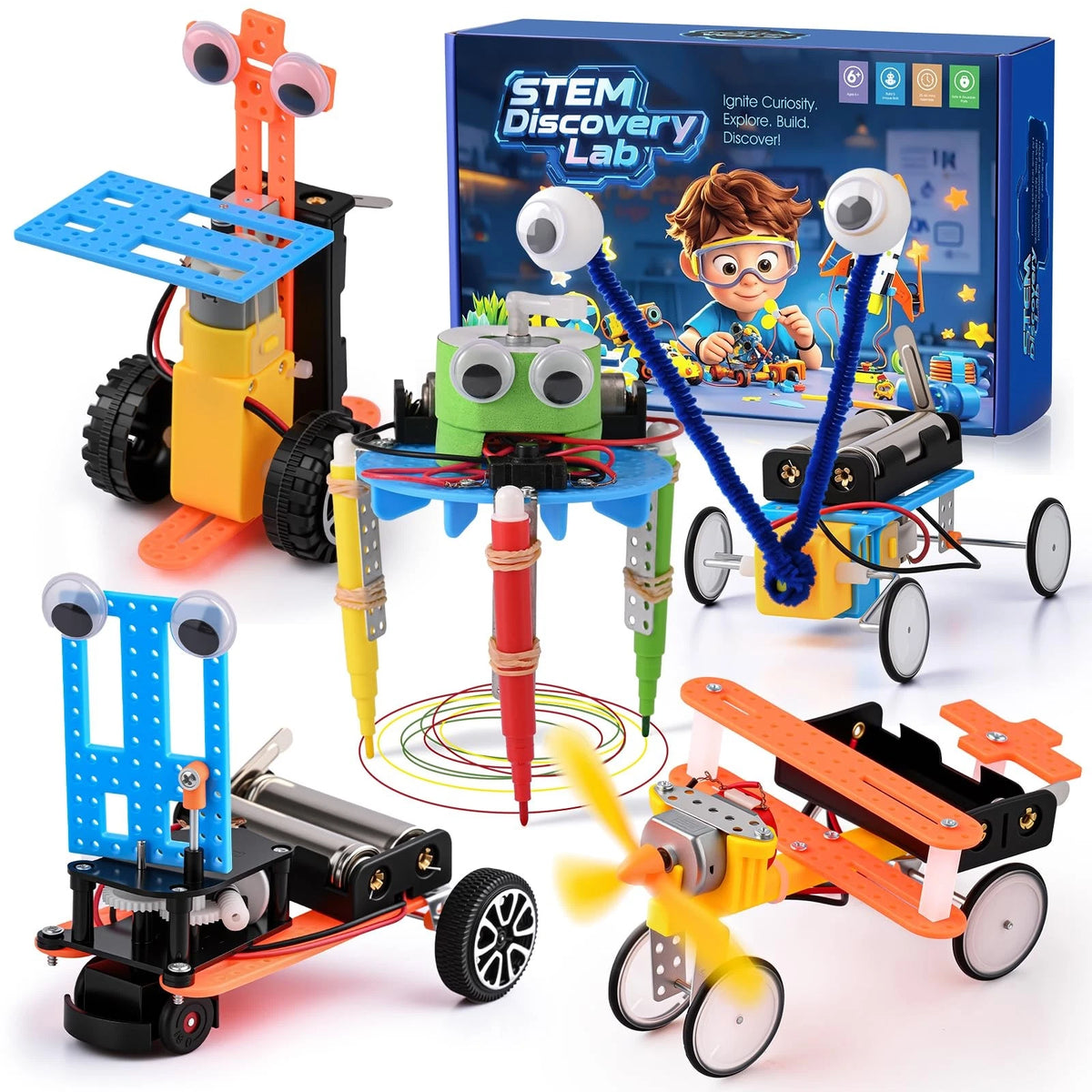5-in-1 Robot Building STEM Kit for Kids Ages 6-12