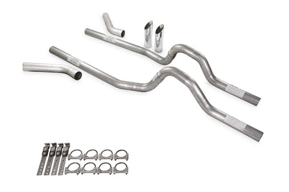 Dual Exhaust Kit 3" No Muffler Corner Exit for Ford F-Series (1967–1972)