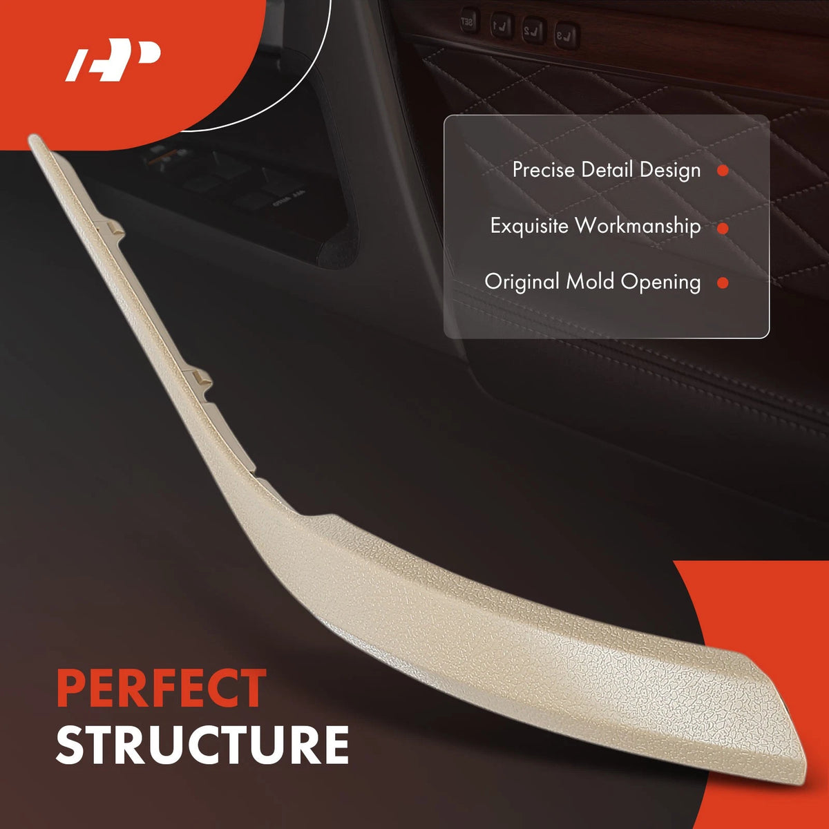 Set of 2 Interior Door Handle Panel Trim for BMW E84 X1 (51412991777, 51412991778)