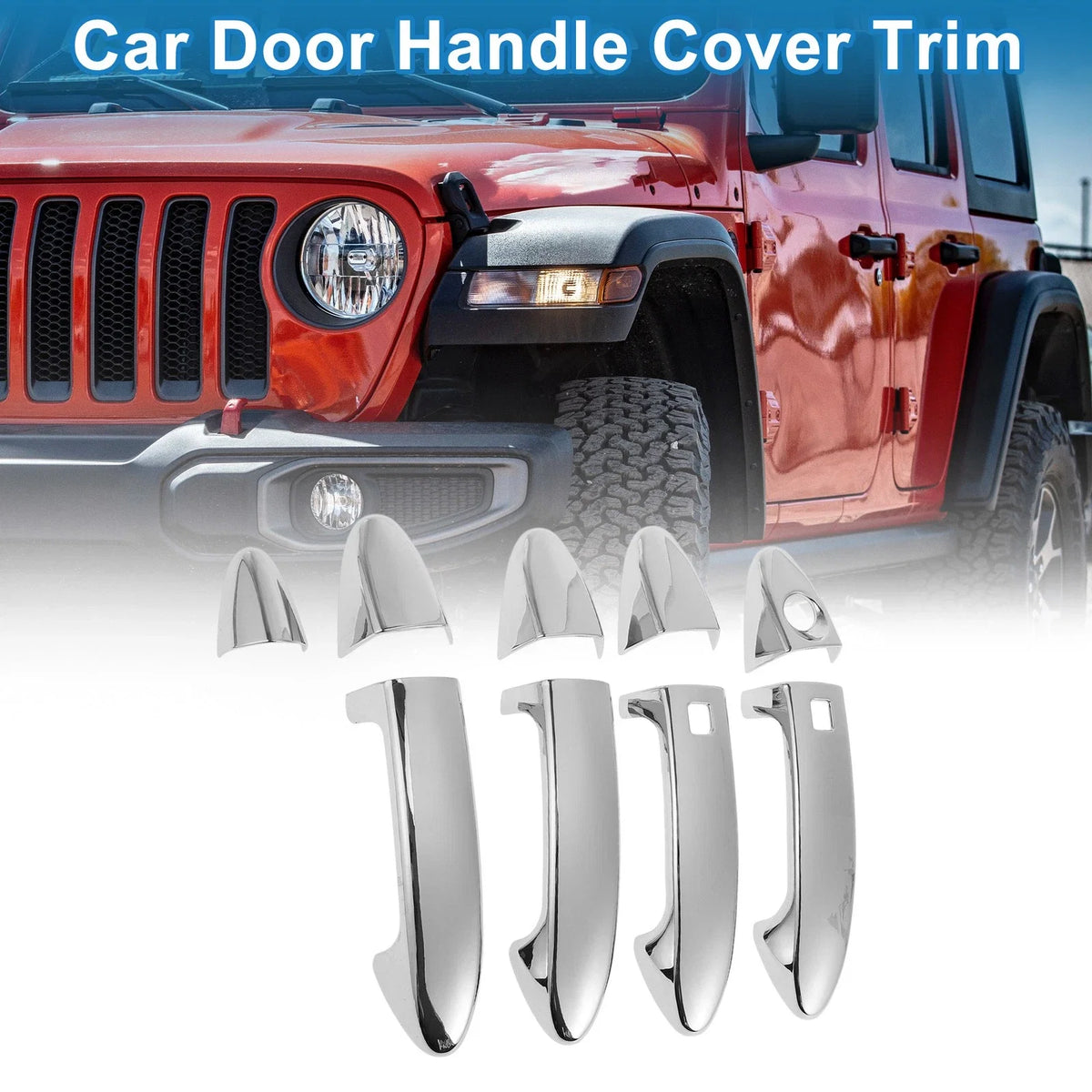 Door Handle Cover Trim for Ford Fiesta (2009–2012) Silver Tone