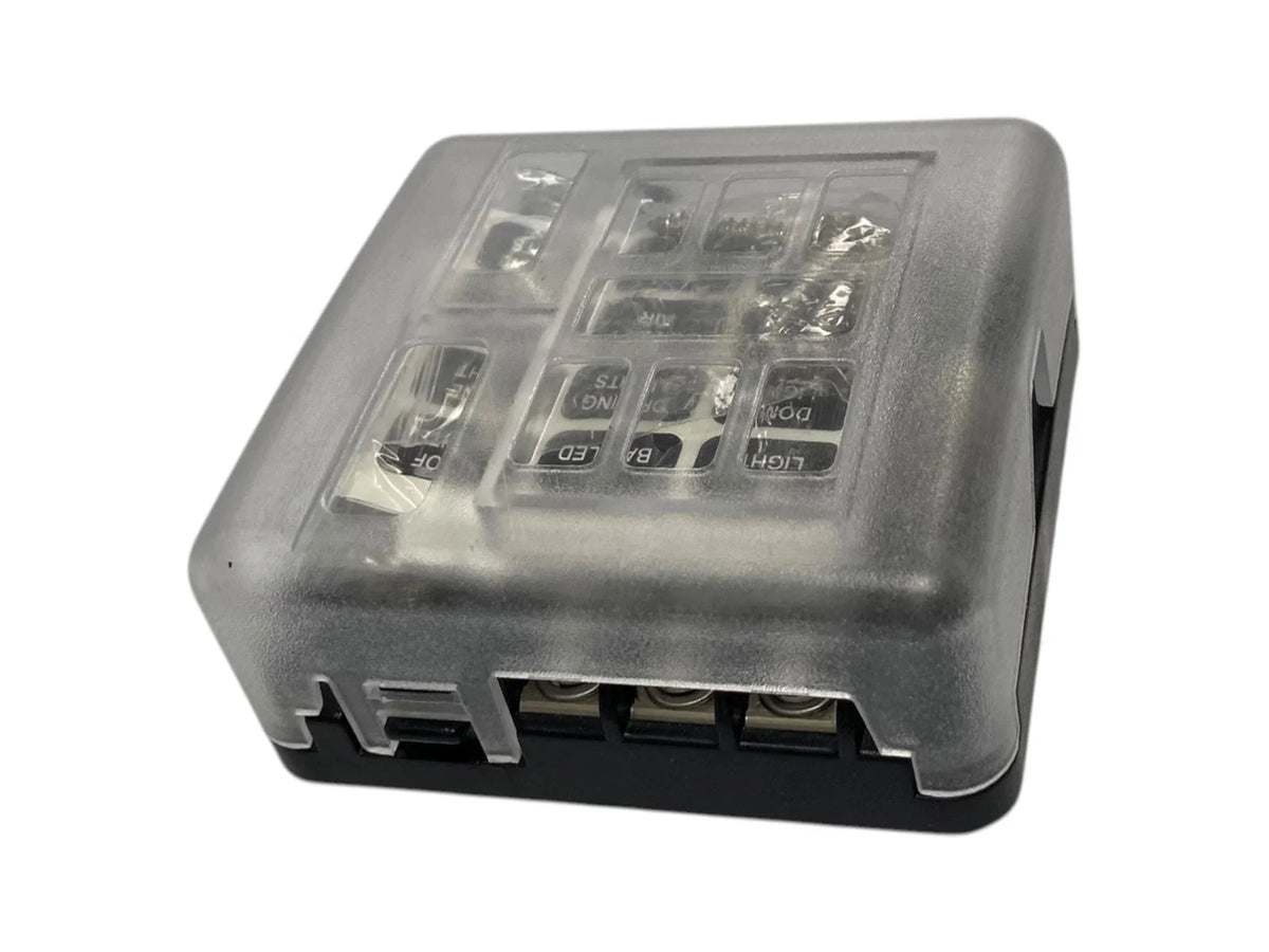 6-Gang Covered Fuse Block ATO/ATC for Universal Applications