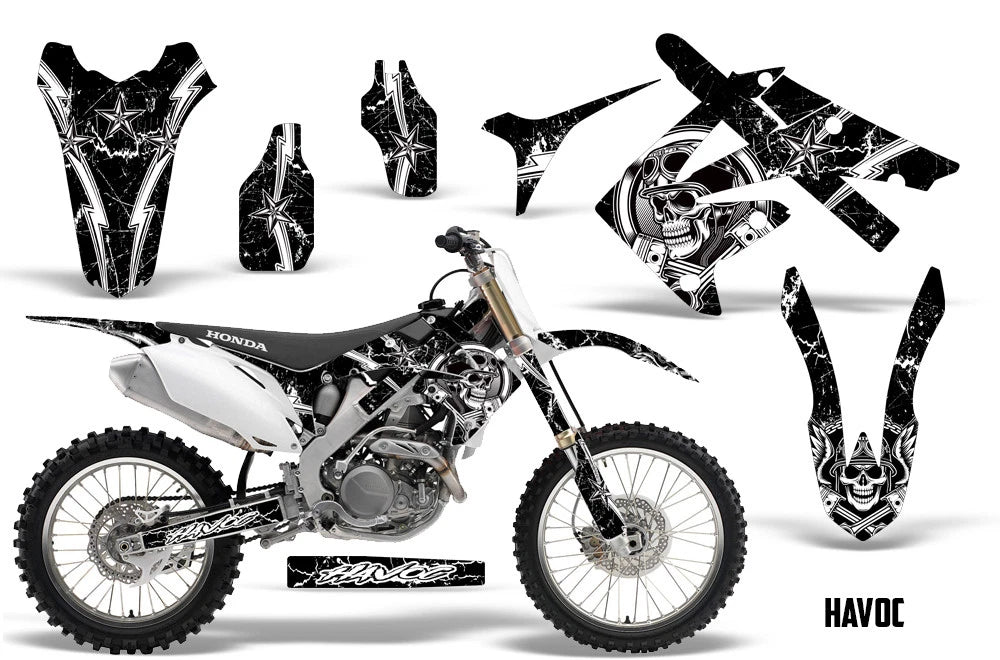Graphic Sticker Kit for Honda CRF250R (2010–2013) HON-CRF250R-10-13-HAVOC-WHITE