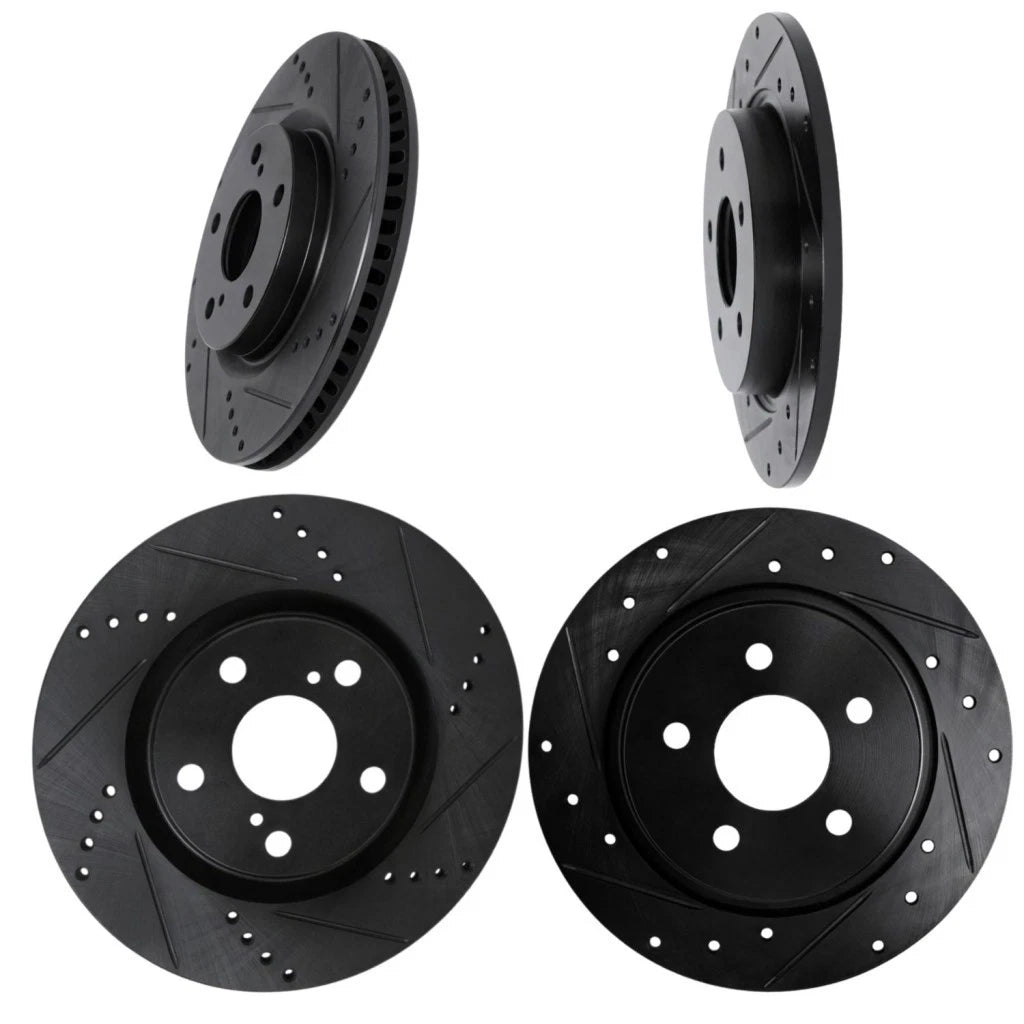 Rotor Set for Pontiac Vibe (2009–2010) | Drilled and Slotted | ALX-PAU-DF-8004-76029-CLA3