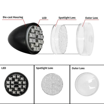 Front Turn Signal Lights for Harley Sportster XL883 (2000–2022), Touring (2009–2025)