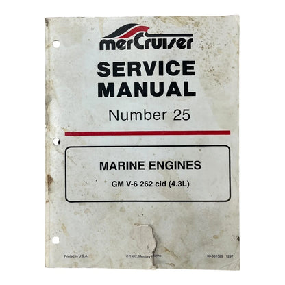 Service Manual #25 for MerCruiser GM V-6 262 cid 4.3 (1990–1995)