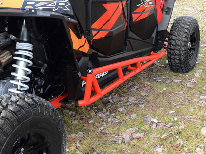 SuperATV Rock Slider Nerf Bars for Polaris RZR XP 4 Turbo (2016–2023) - Orange