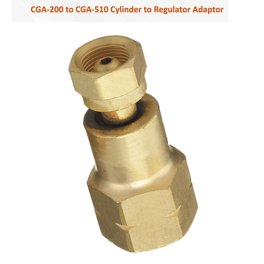 CGA-200 to CGA-510 Adaptor for Acetylene Cylinder Bottle (MC)