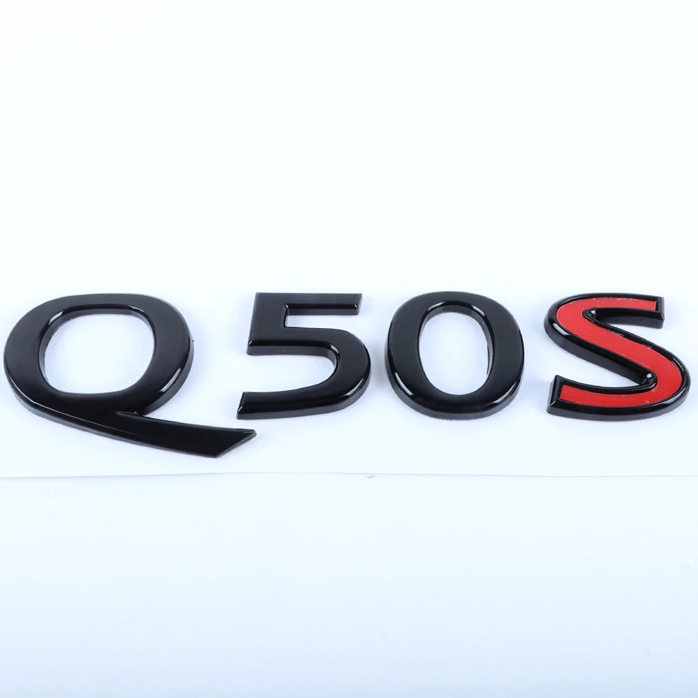 3D Rear Trunk Letter Badge Emblem for Infiniti Q50S (84890-4HK6A)