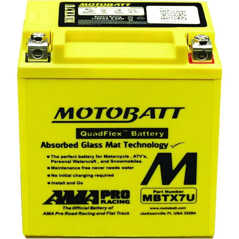 Motobatt Battery MBTX7U for Honda Kawasaki Yamaha Suzuki (12V)
