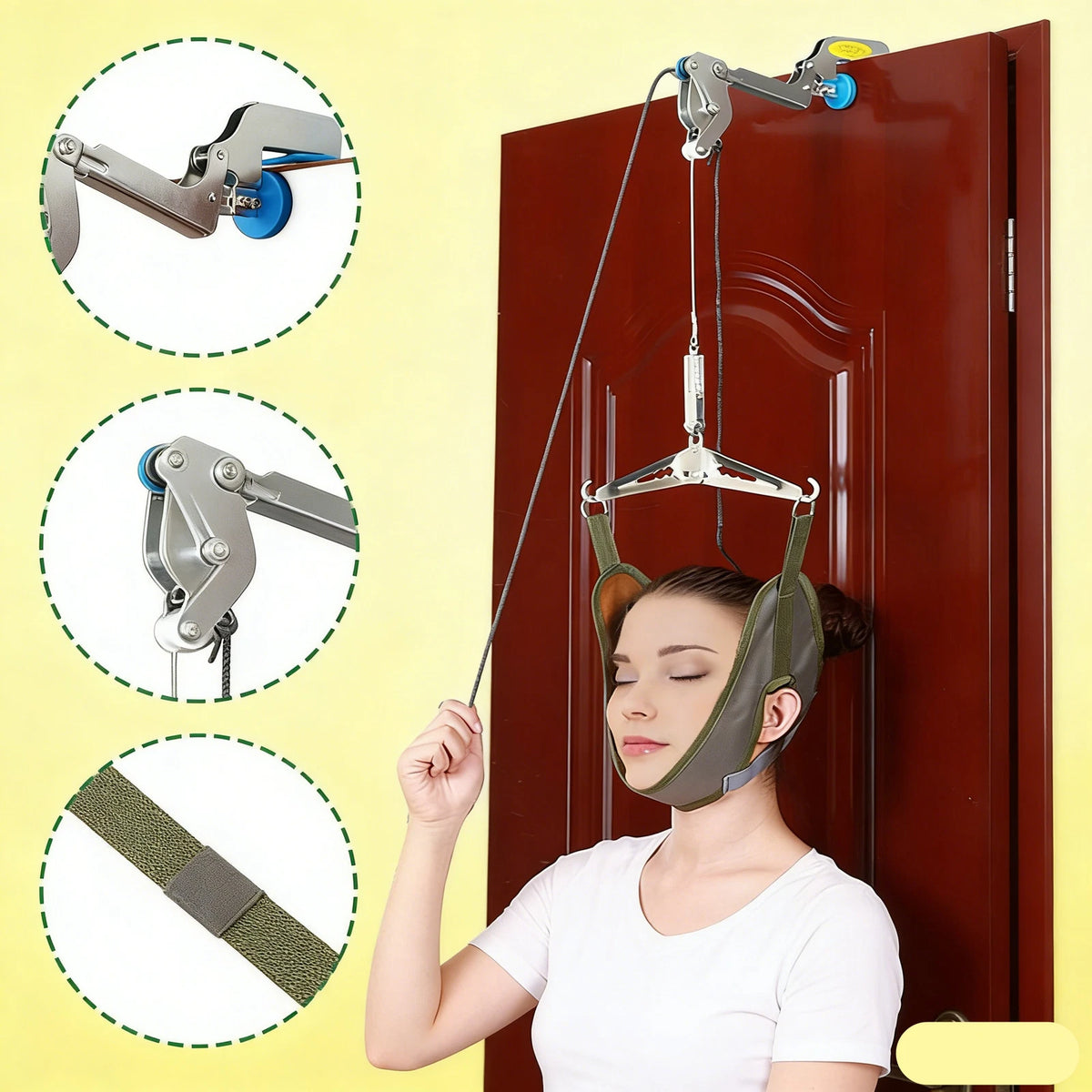 Neck Traction Stretcher for Home Use (Cervical Head Brace)