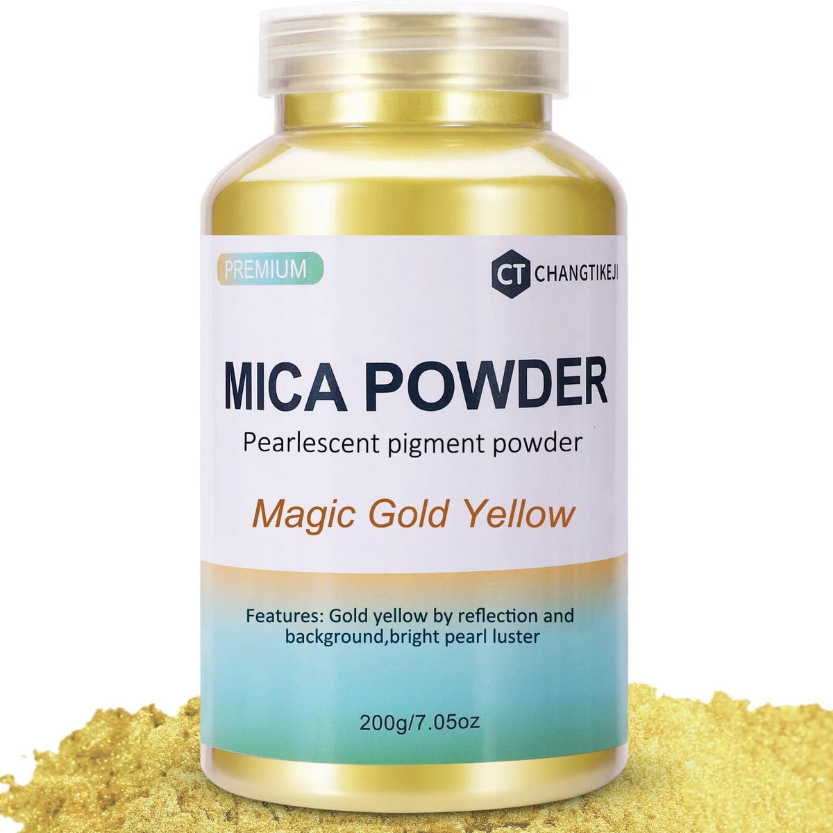 200g Mica Powder - Magic Gold Yellow for Crafts