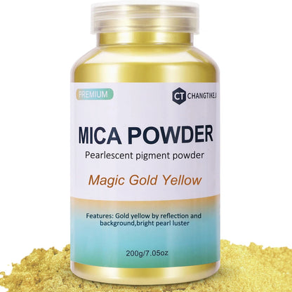 200g Mica Powder - Magic Gold Yellow for Crafts