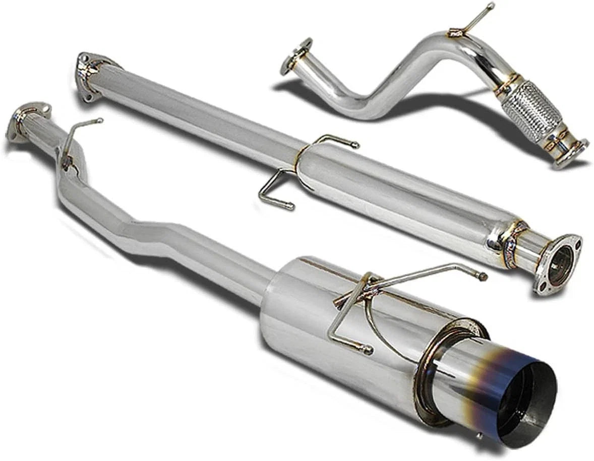 Catback Exhaust 4.5" Muffler Burn Tip + Silencer for Honda Accord (1994–1997)