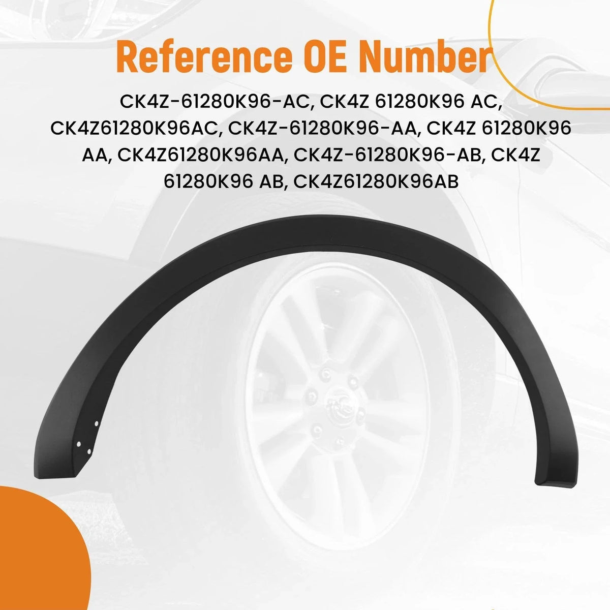 Right Wheel Arch Fender Trim for Ford Transit 150/250/350/350HD (2015–2019)