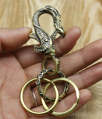 Solid Brass Keychains Clip Hook for EDC Bags and Pants