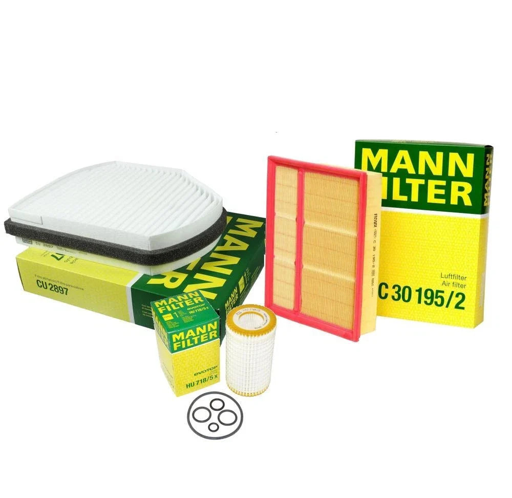 Mann Oil Air Paper Cabin Filter Service Kit for Mercedes W202 C208 C280 CLK320 (1994–2002)