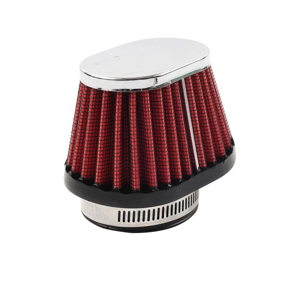55MM Air Intake Filter for Universal Fit (Washable, Reusable, Red)