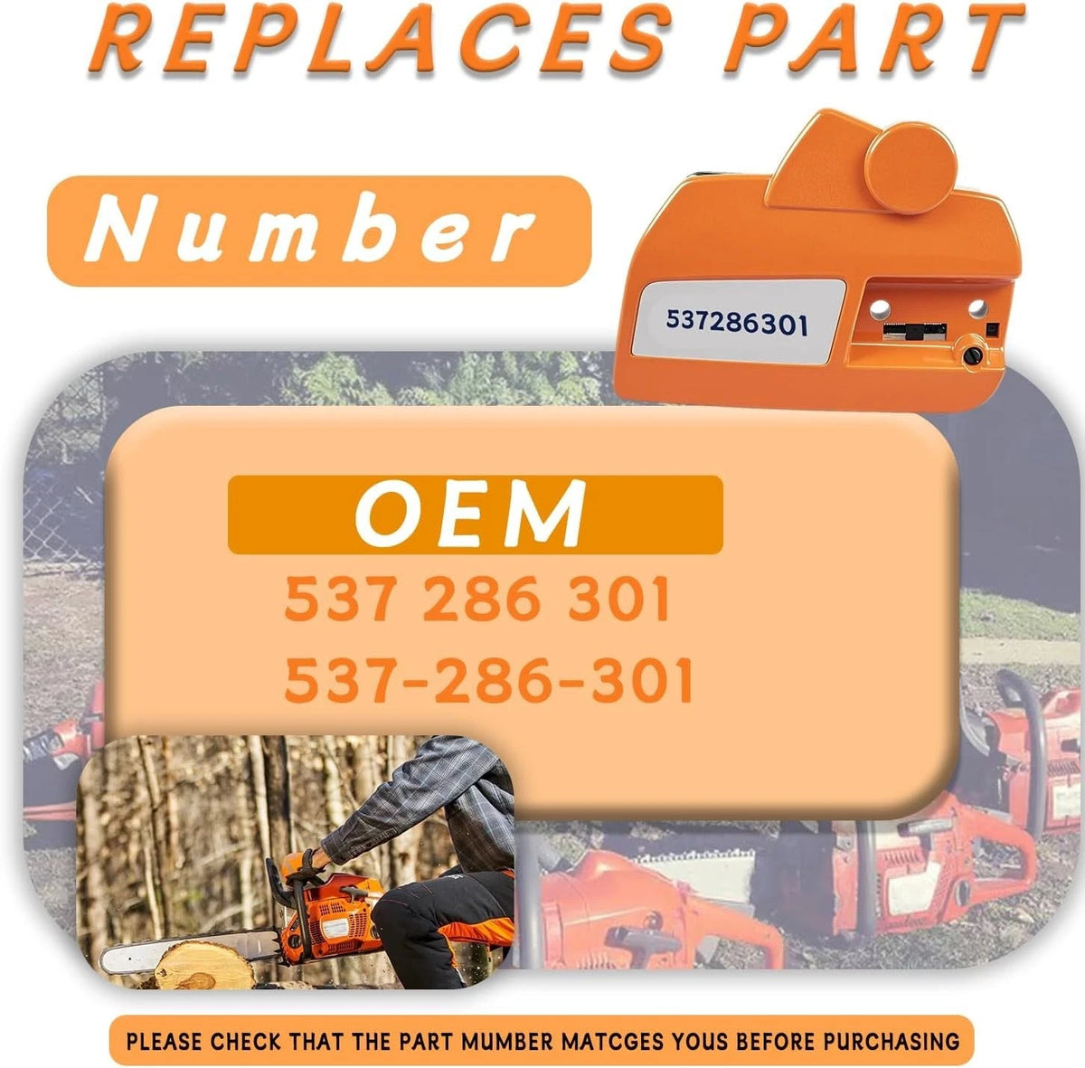 Clutch Cover for Husqvarna Chain Saw (Easy Installation)