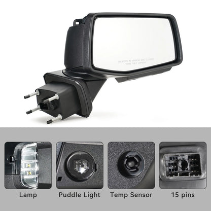 Heated Side Mirror with LED for Chevy Silverado 1500 (2019–2024) 15 Pins Right