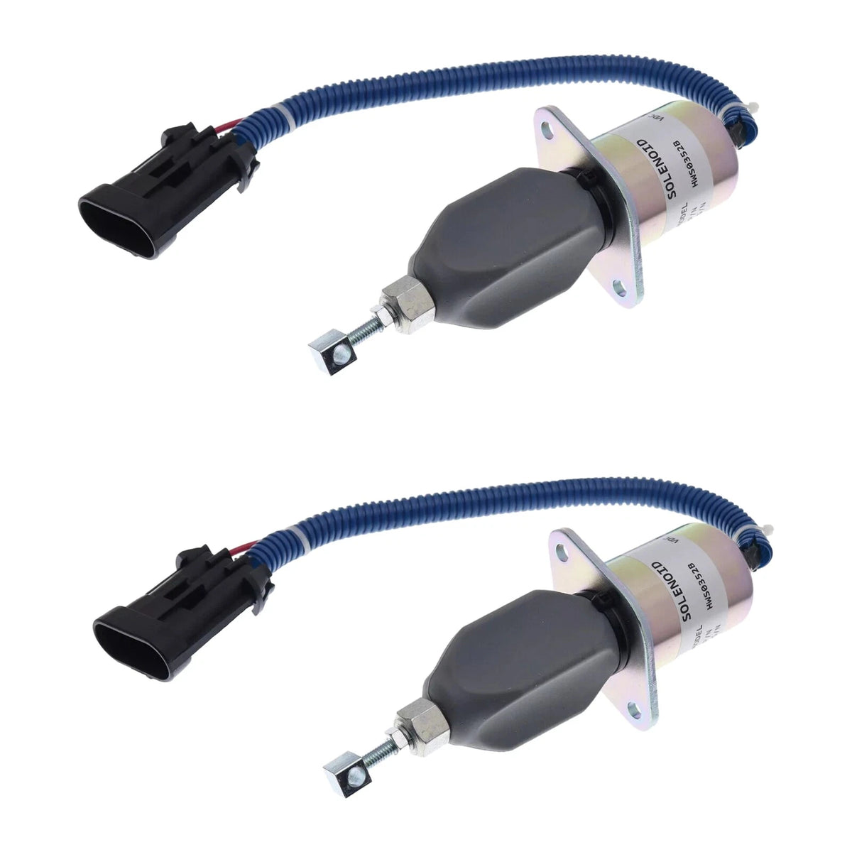 2X Fuel Shutoff Solenoid for Dodge Ram 2500 Cummins (12V) (SA-4981-12 3931570)