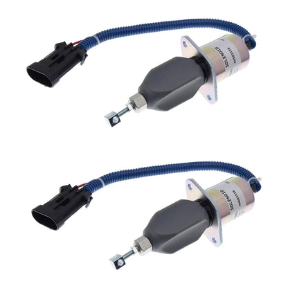 2X Fuel Shutoff Solenoid for Dodge Ram 2500 Cummins (12V) (SA-4981-12 3931570)