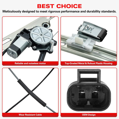 Power Window Regulator w/Motor for Cadillac Escalade 2002–2006