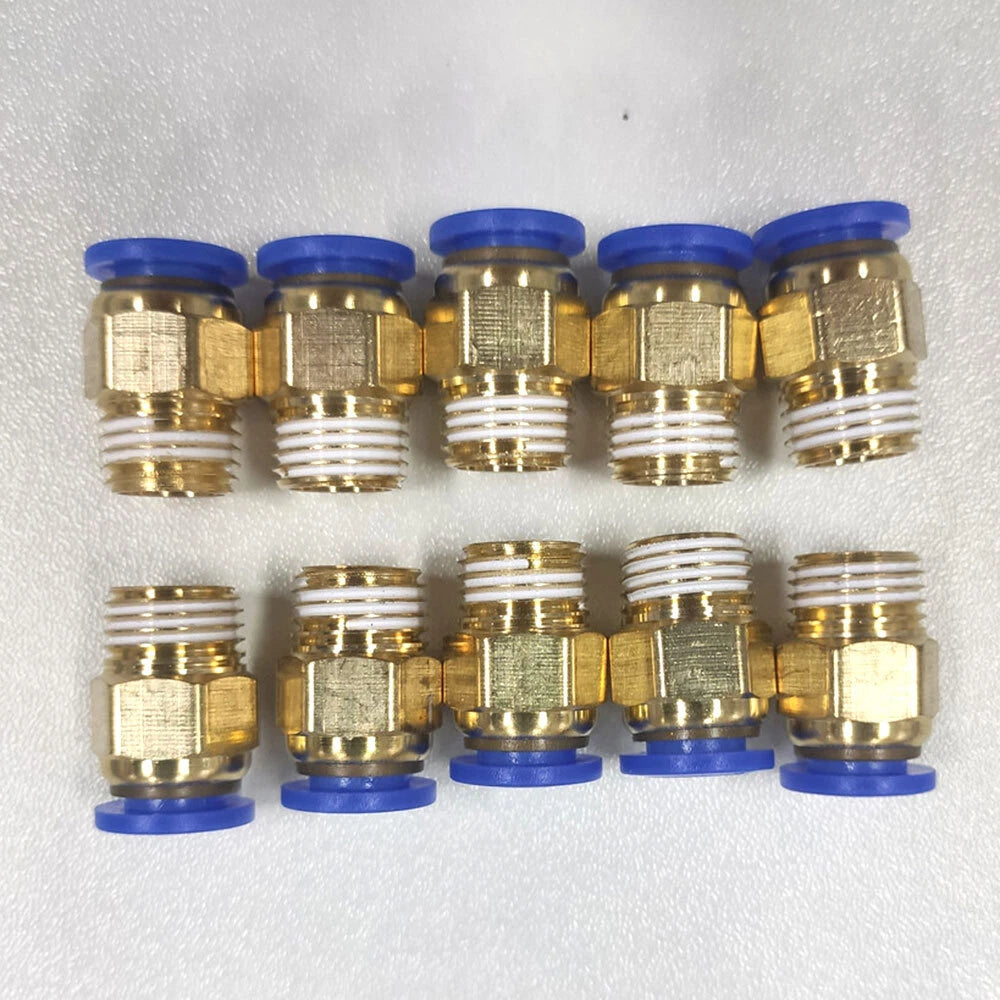 20 Male Straight Connector Tube OD 5/16" (8mm) X NPT 1/4 PU Air Fitting