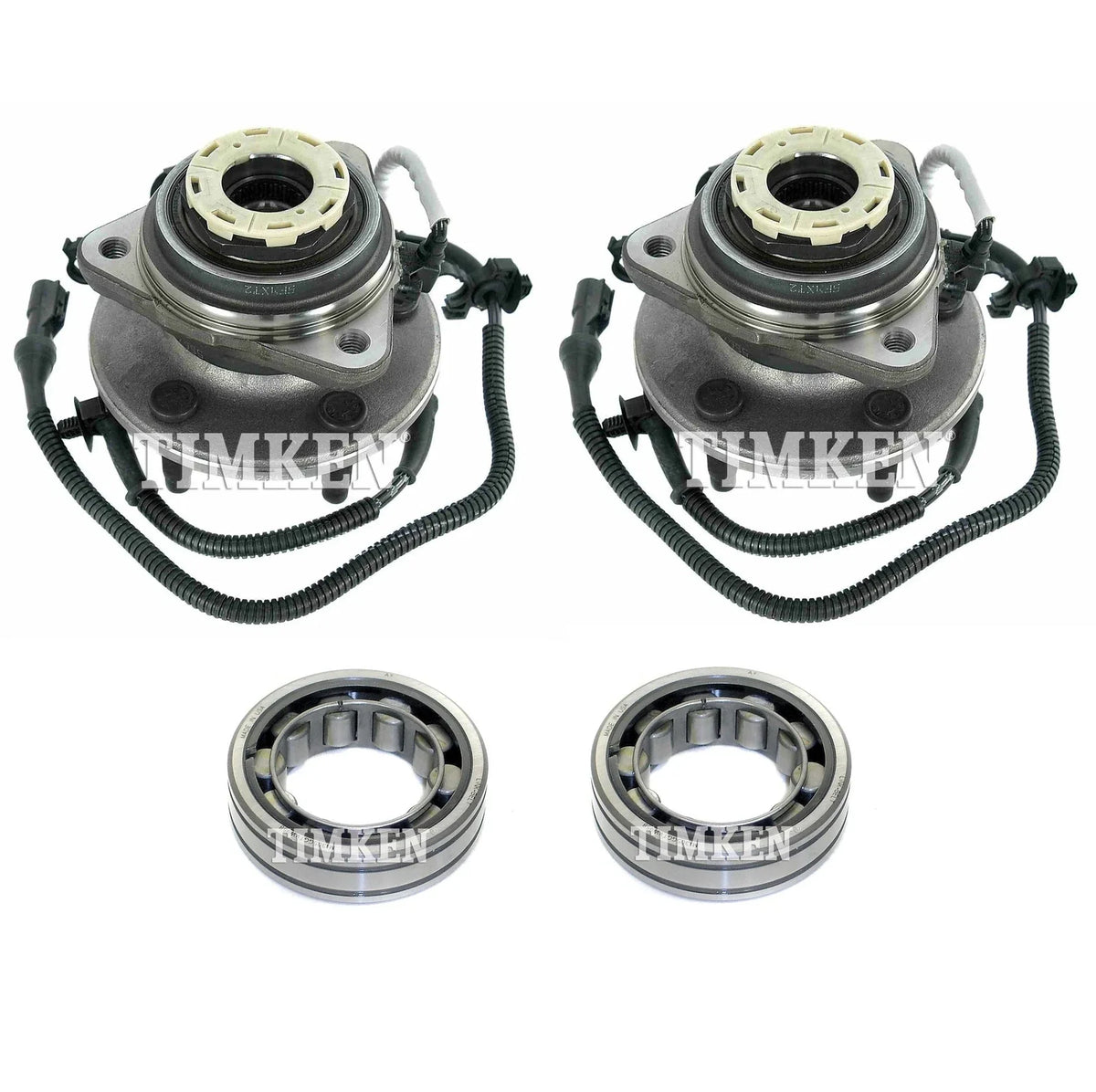 Front and Rear Wheel Bearings & Hubs Kit for Ford Ranger 4WD (1998–2011)