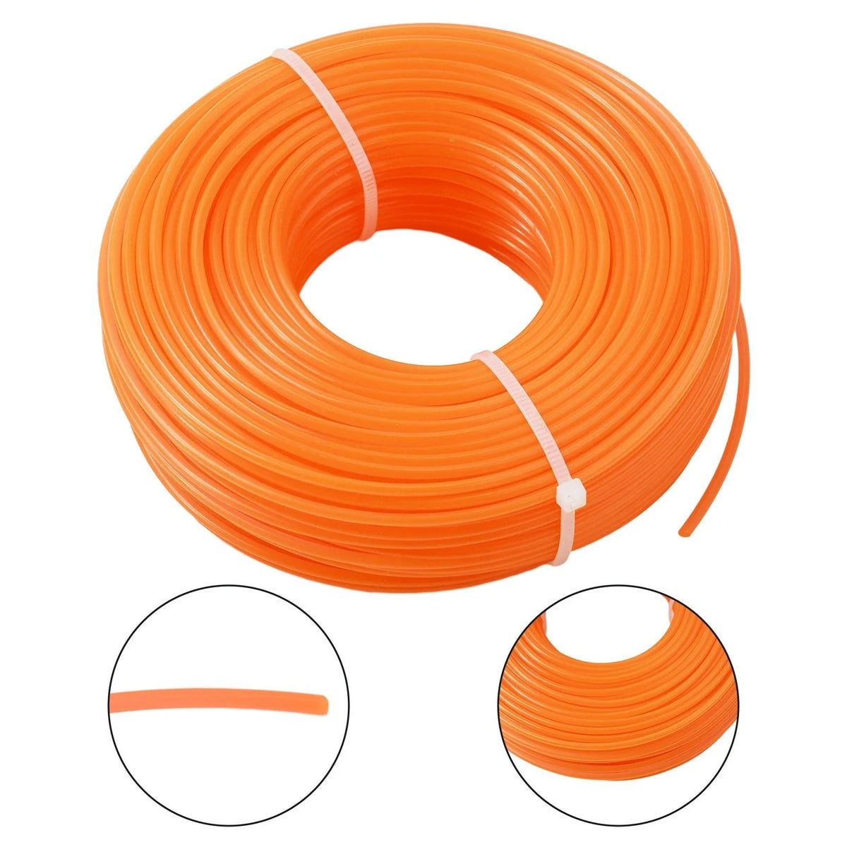 2X 4mm x 50m Round Nylon Line Cord for Brushcutter Trimmer