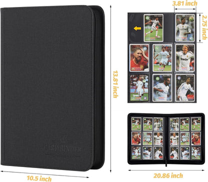 9 Pocket Card Binder for Foalgo (13.5 x 10 x 1.7 inches) - Black
