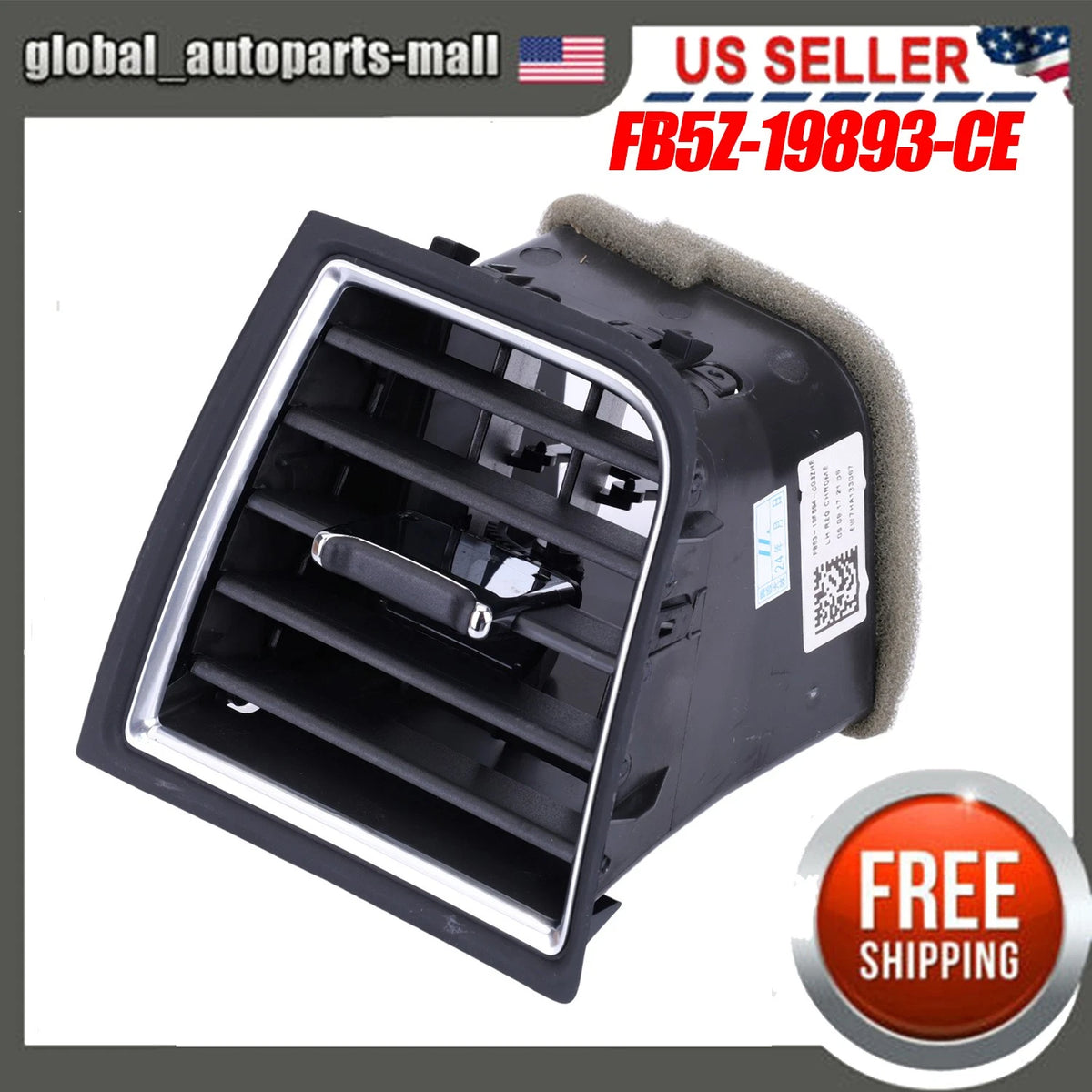 Left Driver Air Vent Louvre Assembly for Ford Explorer (2016–2019) FB5Z-19893-CE