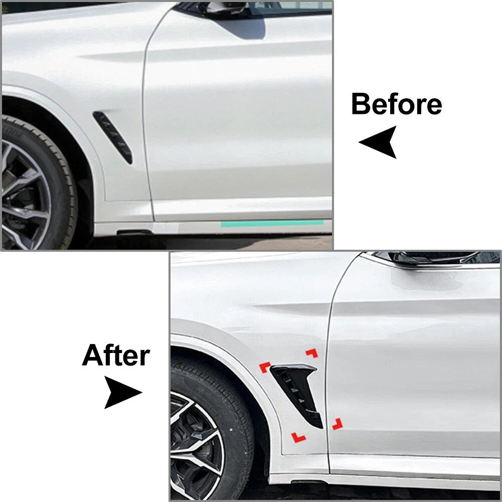 Front Side Fender Air Outlet Cover Trim for BMW X3 X4 (2018–Present) Black