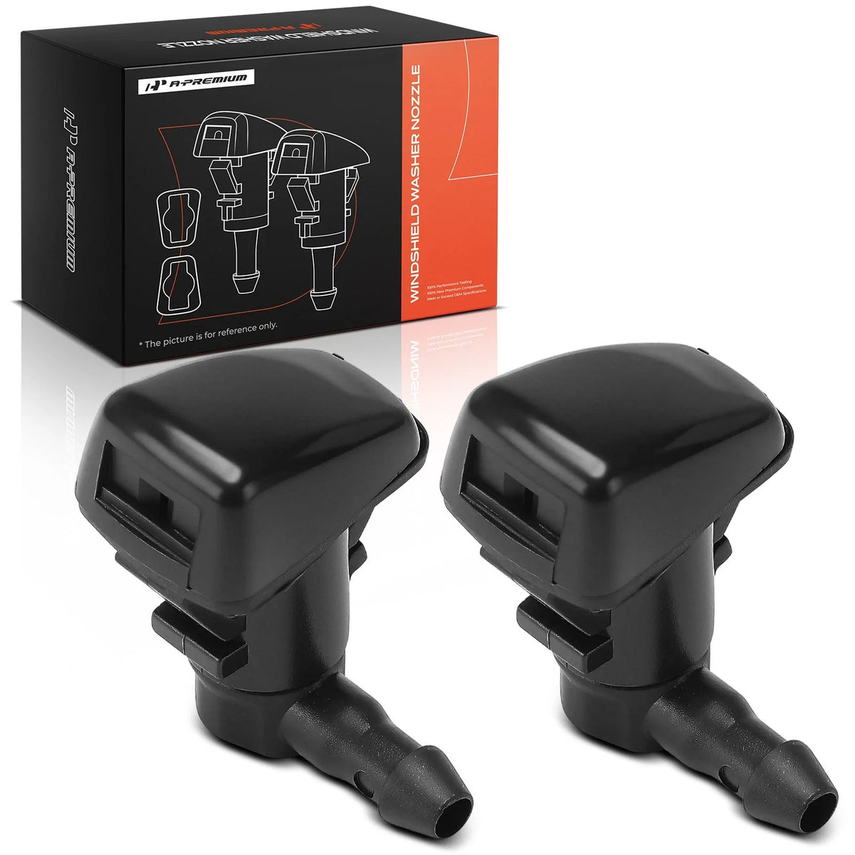 2X Windshield Washer Nozzle Fan for Ford Fusion Lincoln MKZ (2013–2020)