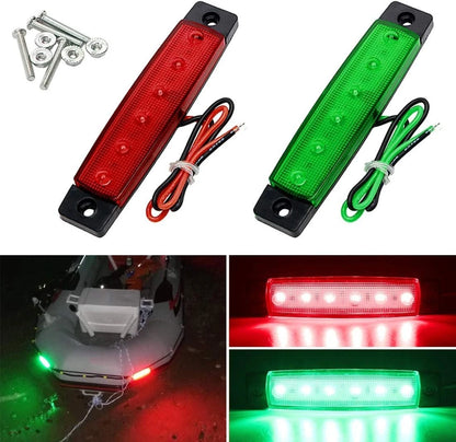 Set of 2 LED Navigation Lights for Universal Fit (Boat Navigation Lights)