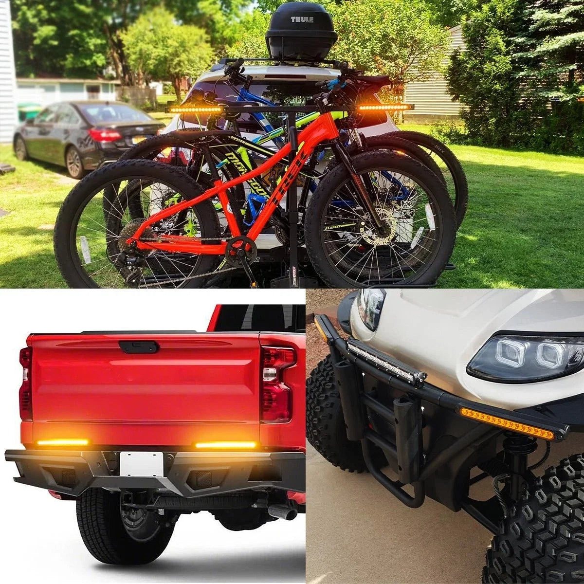 15LED DRL Light Bar for Truck (2015–2023) - Amber Brake Turn Signal
