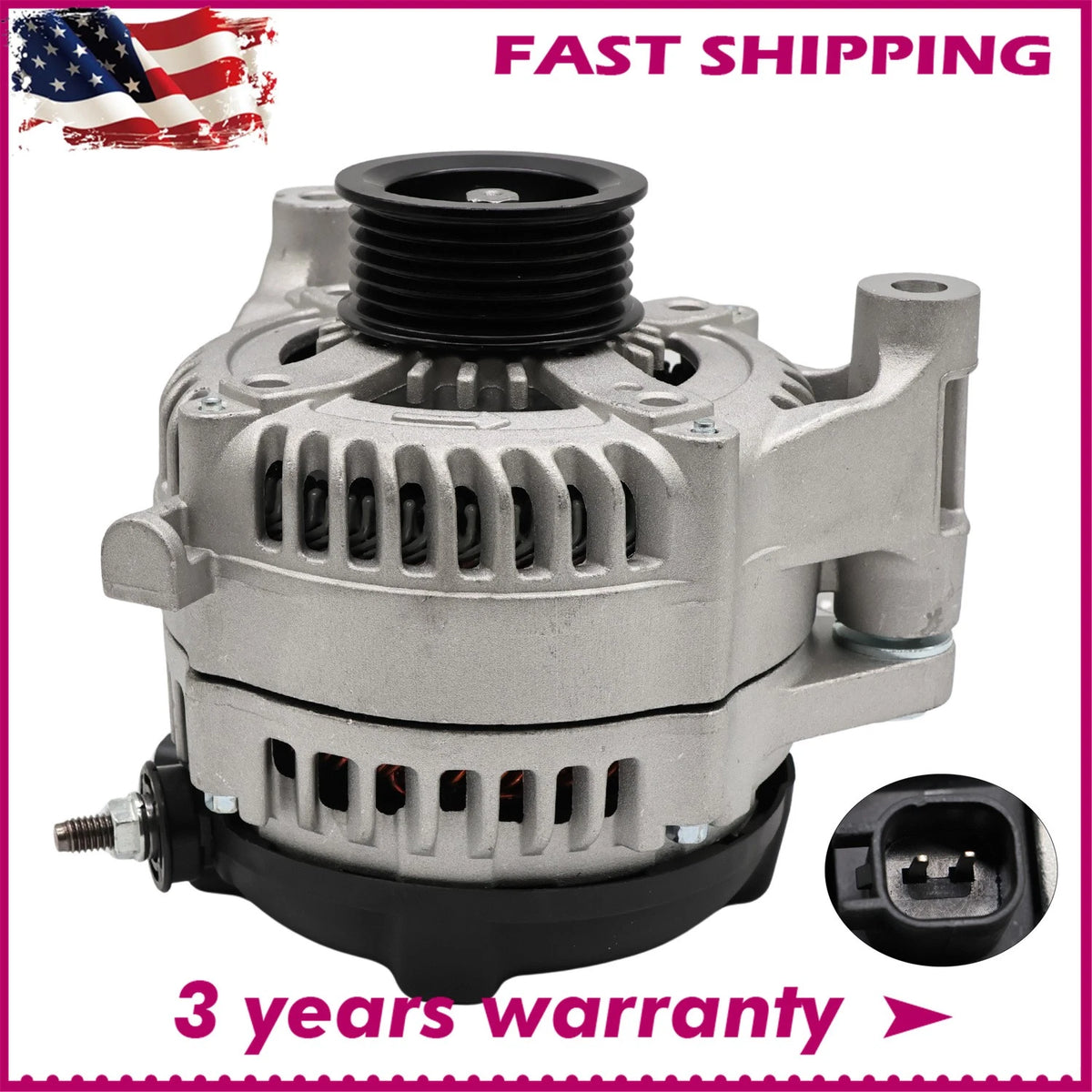 Alternator for Jeep Wrangler (2012–2018) 3.6L 160A 12V 6-Groove 11584, 68078950AA