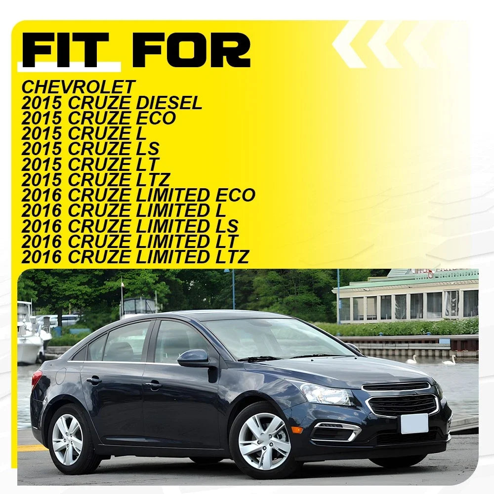 2X Front Bumper Fog Light Cover for Chevrolet Cruze (2015)