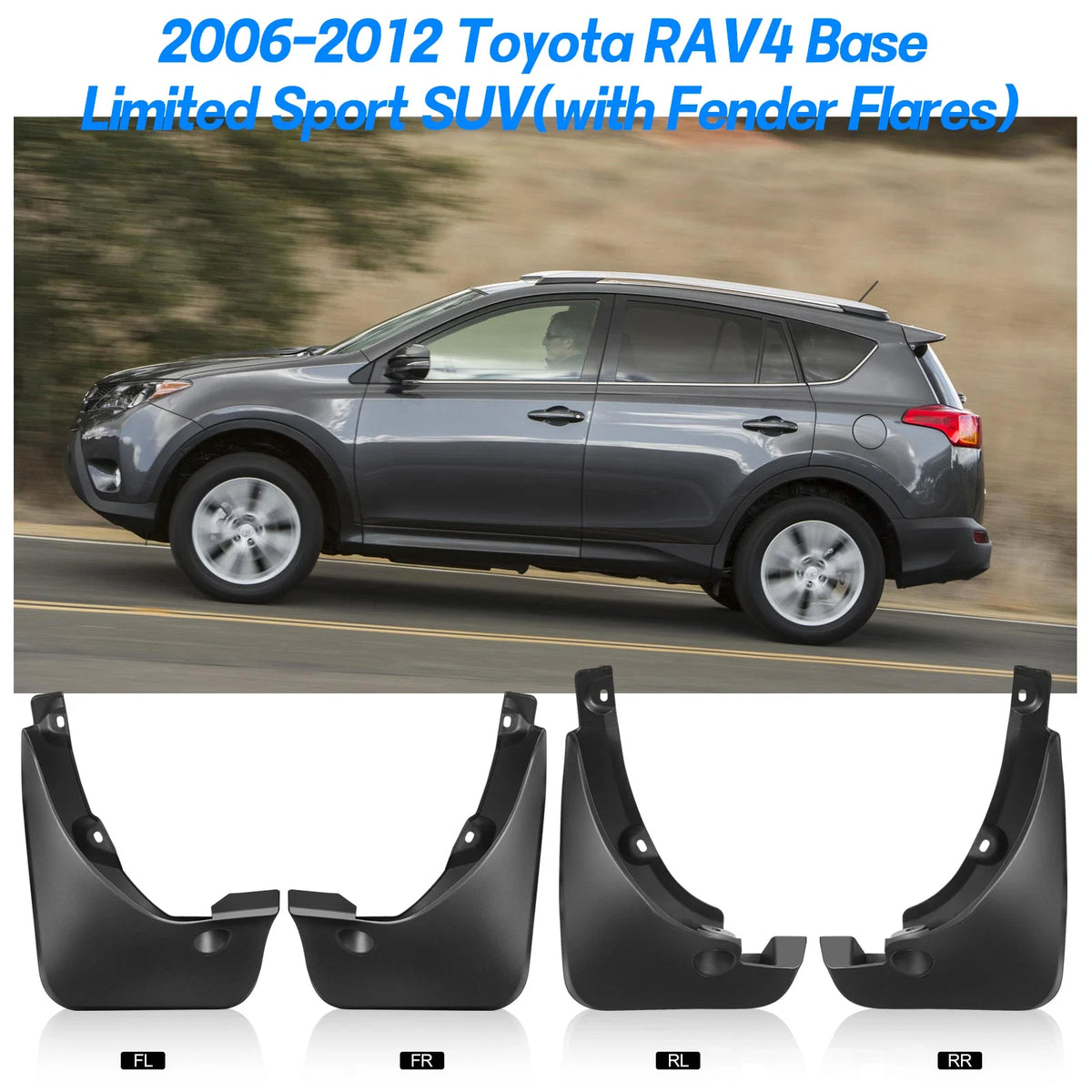 Front Splash Guards Mud Flaps for Toyota RAV4 (2006–2012)